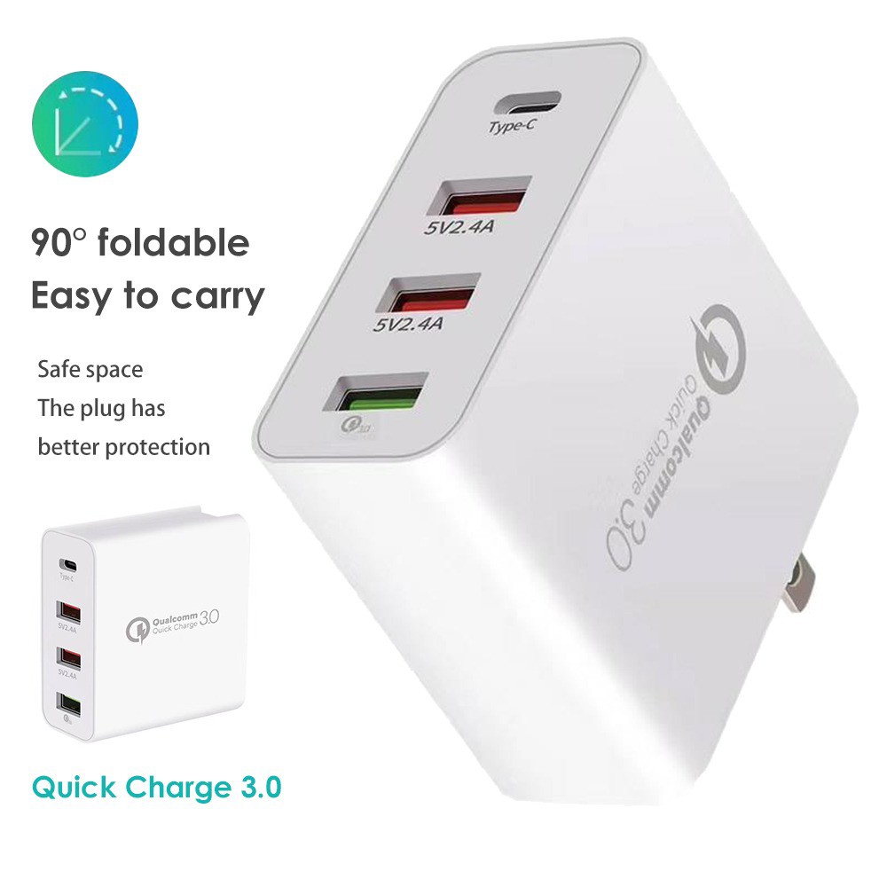 Qualcomm 3.0 Fast Charging 45W Quick Charger 4 Port