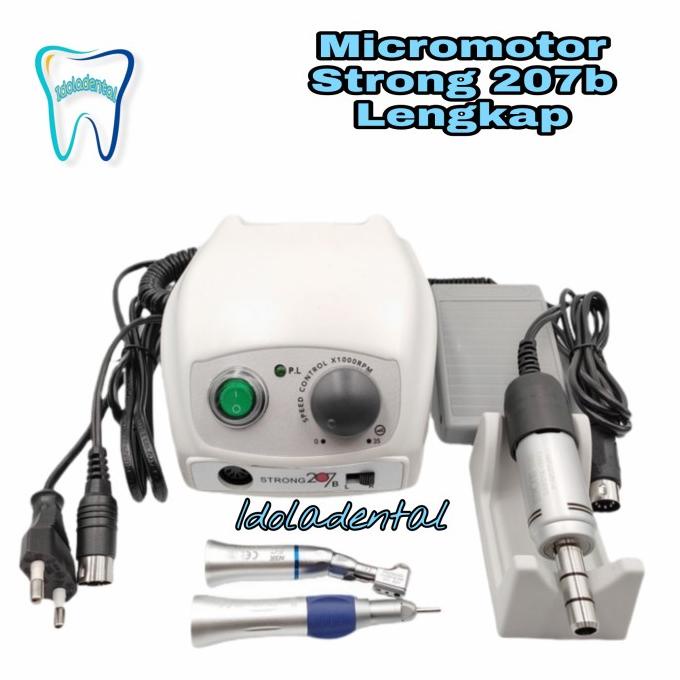 Micromotor Micromotor Dental Strong Saeshin 207B Lengkap-Contra