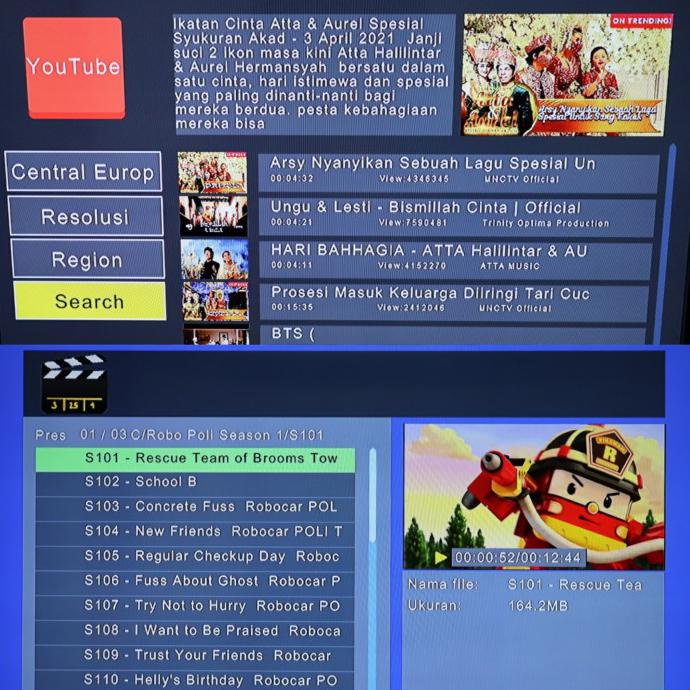 Receiver TV Digital DVB-T2 terrestrial