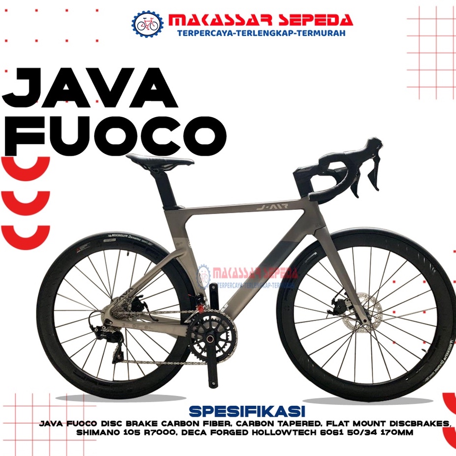 SEPEDA BALAP JAVA FUOCO PRO CARBON 22 SPEED HYDRAULIC DISCBRAKE