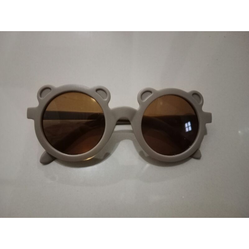 (Semarang) Kacamata ANAK Bulat Beruang Anak Warna Lucu Import-KM BEAR COFFEE