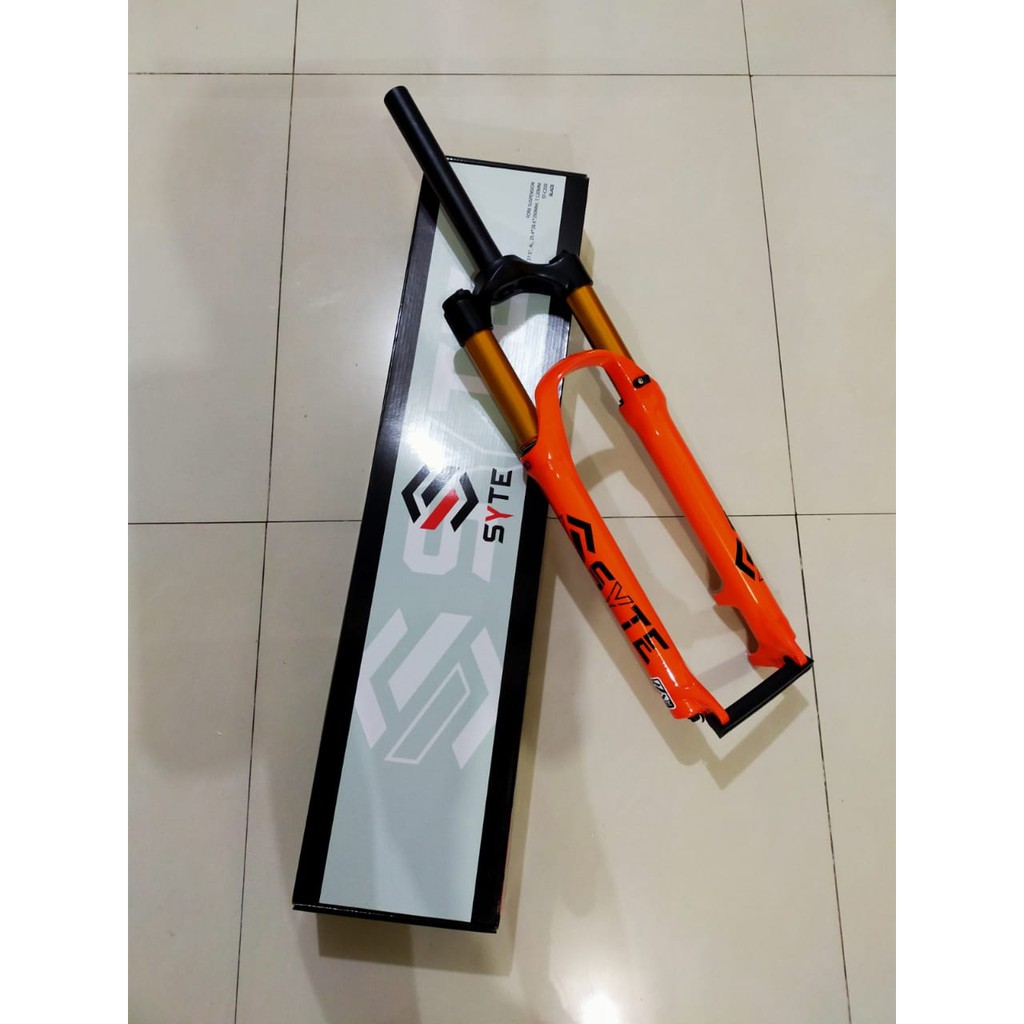 Garpu angin SYTE air fork with lock preload travel 120 alloy sepeda MTB 27.5