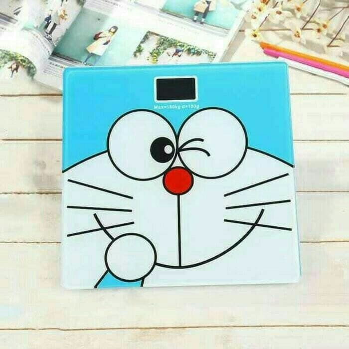 TIMBANGAN BADAN DIGITAL 180 KG MOTIF DORAEMON &amp; HELLOKITTY