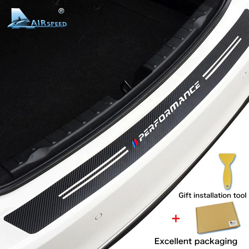 Kecepatan Udara Serat Karbon Mobil Belakang Stiker M Kinerja untuk BMW E46 E90 E36 E53 F20 F30 F10