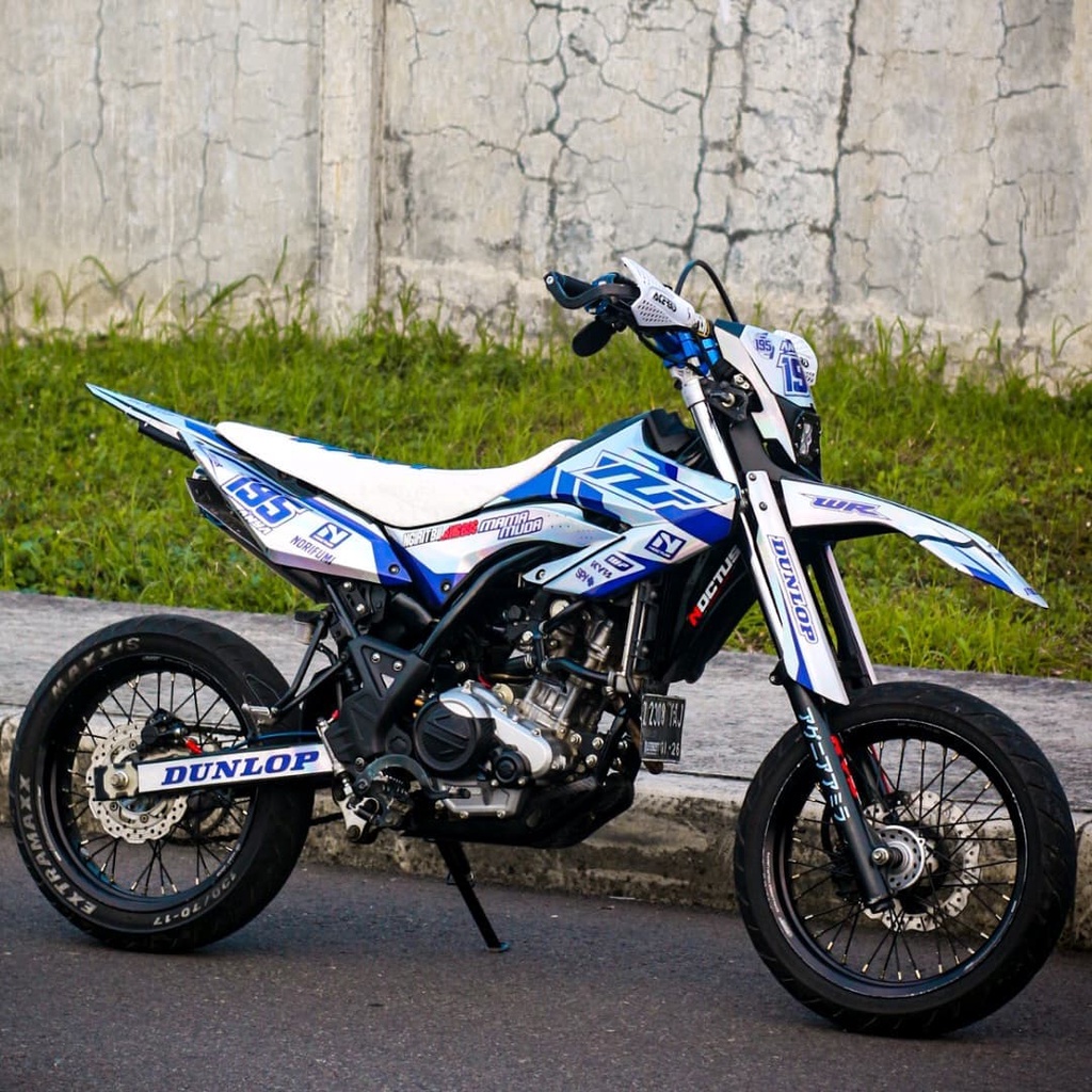 decal hologram pelangi motor wr 155 bagus murah keren  custom