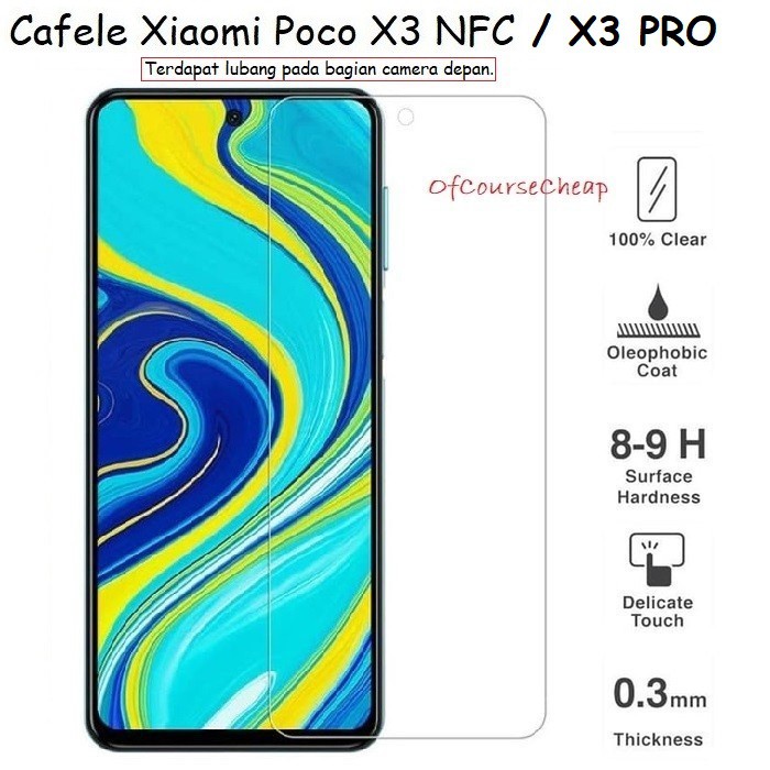 CAFELE XIAOMI POCO F3 & POCO X3 PRO - PREMIUM TEMPERED GLASS CLEAR