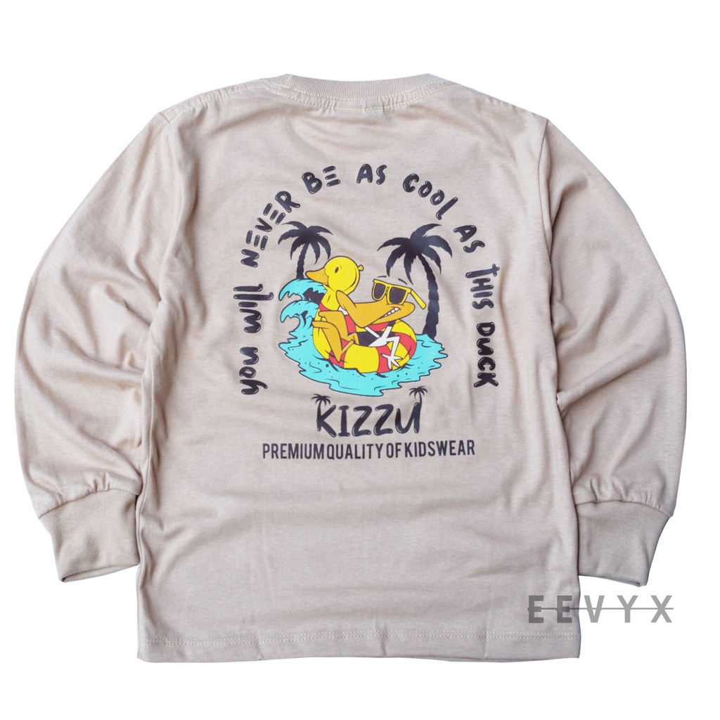 Kizzu Baju Kaos Anak Laki Laki Lengan Panjang Umur 1-12 Tahun - Duck Coksu - Eevyx Store