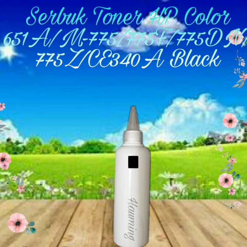 Serbuk Toner HP 651A LaserJet Enterprise 700 M775 M775F M775DN M775Z M 775 CE340A Black + Chip