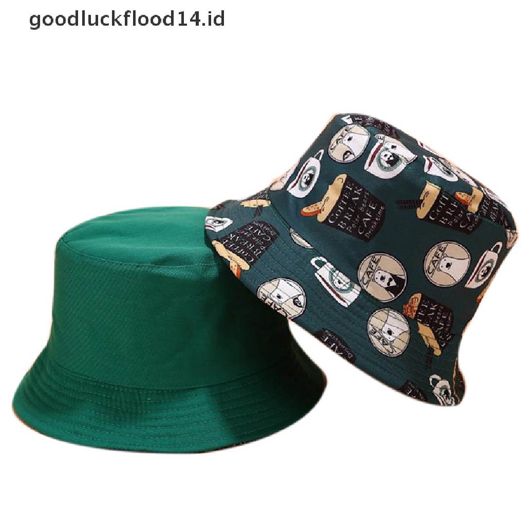 [OOID] 2019 Double Side Printed Animal Bucket Hat Fisherman Outdoor Travel Sun Cap New ID