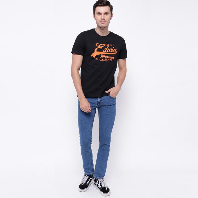 Edwin Celana Jeans Slim Fit Pria Panjang Medium Blue La 02 - Biru, 28