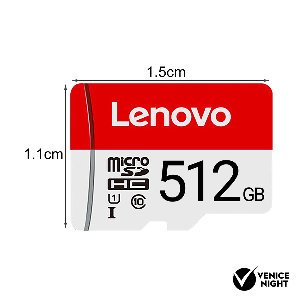 (SC) Lenovo Memory Card 512GB 1TB Transmisi Kecepatan Tinggi Anti Air / Magnetik Untuk MP3 / MP4