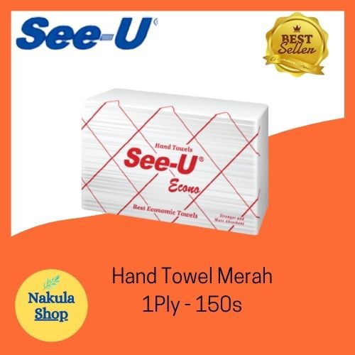 Tissue See u Hand Towel Merah 150 Sheets