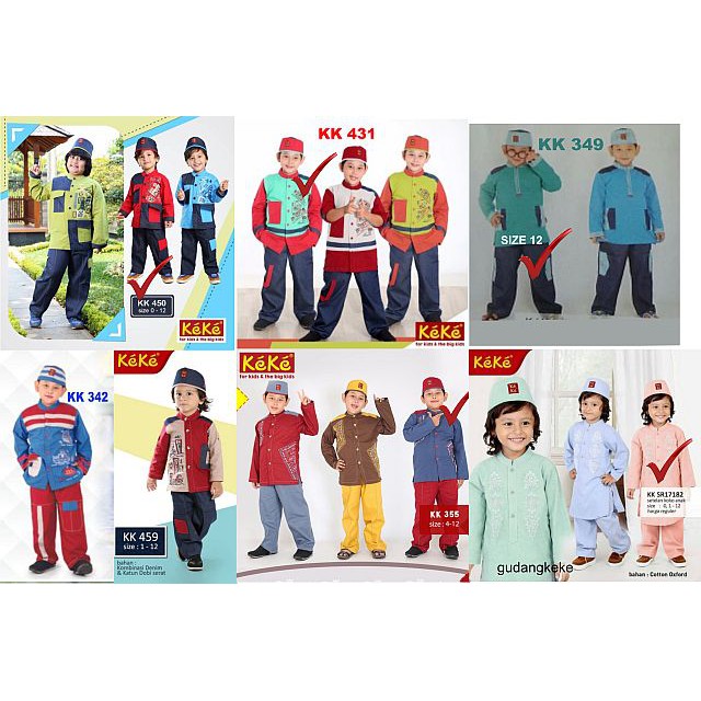 KEKE BAJU KOKO ANAK SIZE 12 LENGAN PANJANG KEKE BUSANA MUSLIM