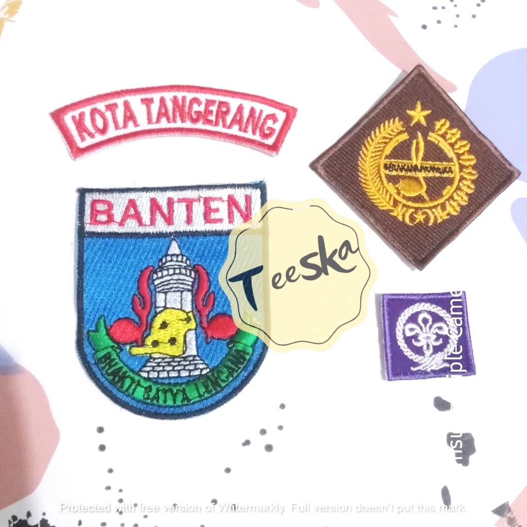 Jual Set Atribut Seragam Pramuka Logo Tunas Kelapa Dan Wosm, Logo ...