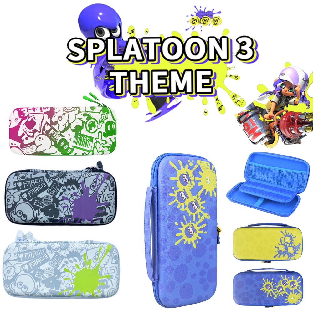 Splatoon 3 Tas Penyimpanan Konsol Game Nintendo Switch V1 V2 OLED