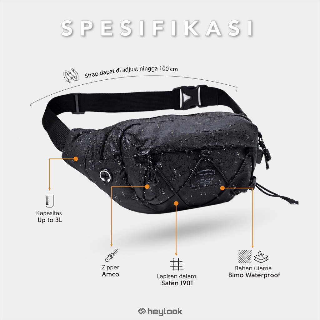 [BISA COD] Tas Selempang Anti Air / Fosgate Waistbag Waterproof / Tas Selempang Pria