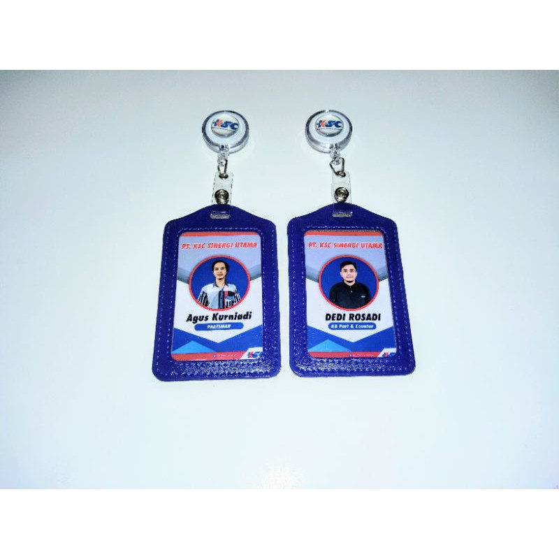 

Cetak ID Card+Casing Kulit+ Yoyo Logo Resin