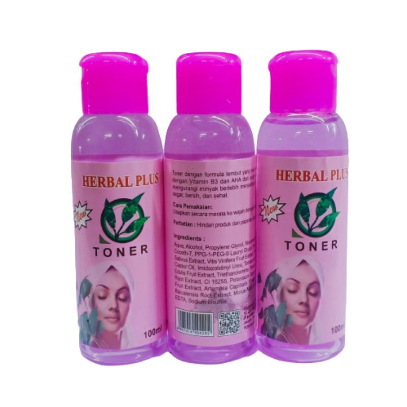 TONER NEW HERBAL PLUS ISI 100.ML ( BPOM )