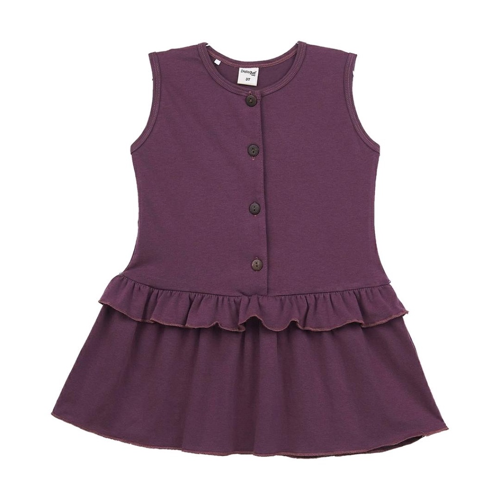 DIALOGUE SUMMER SLEEVELESS RUFFLE WAIST DRESS / DRESS ANAK PEREMPUAN