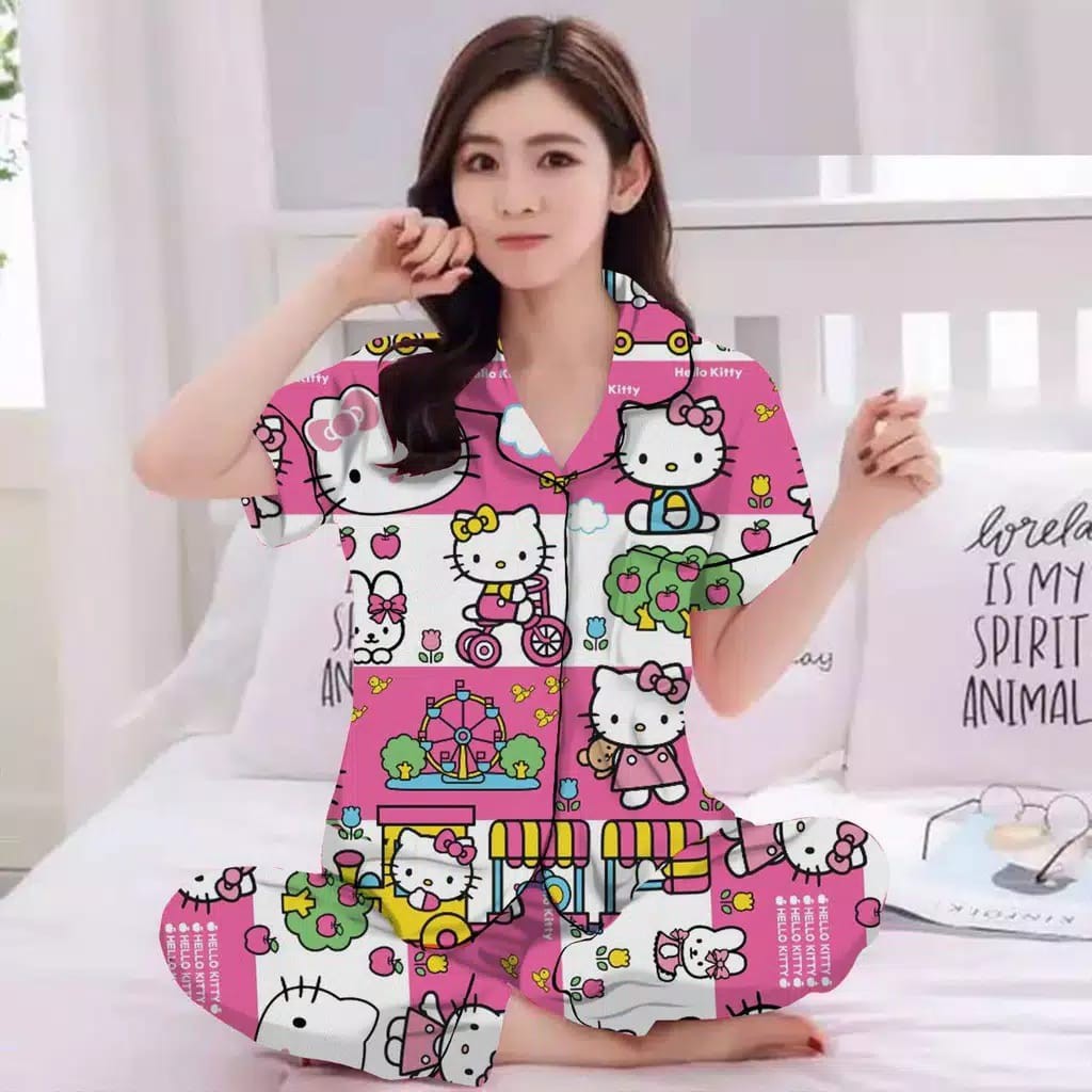 blinqshop baju tidur piyama CP KITTY SALUR