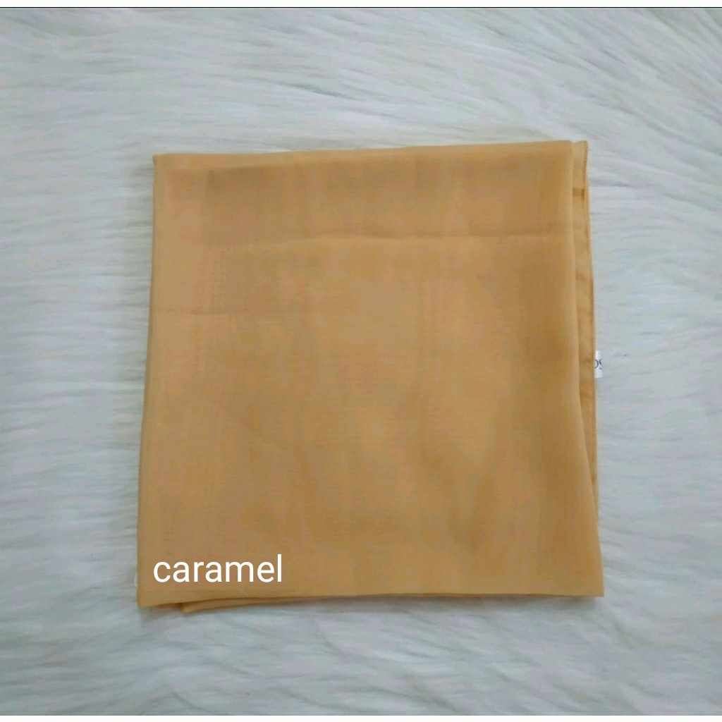 Bella Square Jumbo Syari 130x130 Lasercut / bella syar'i/ segiempat jumbo/ Jilbab LC-Caramel