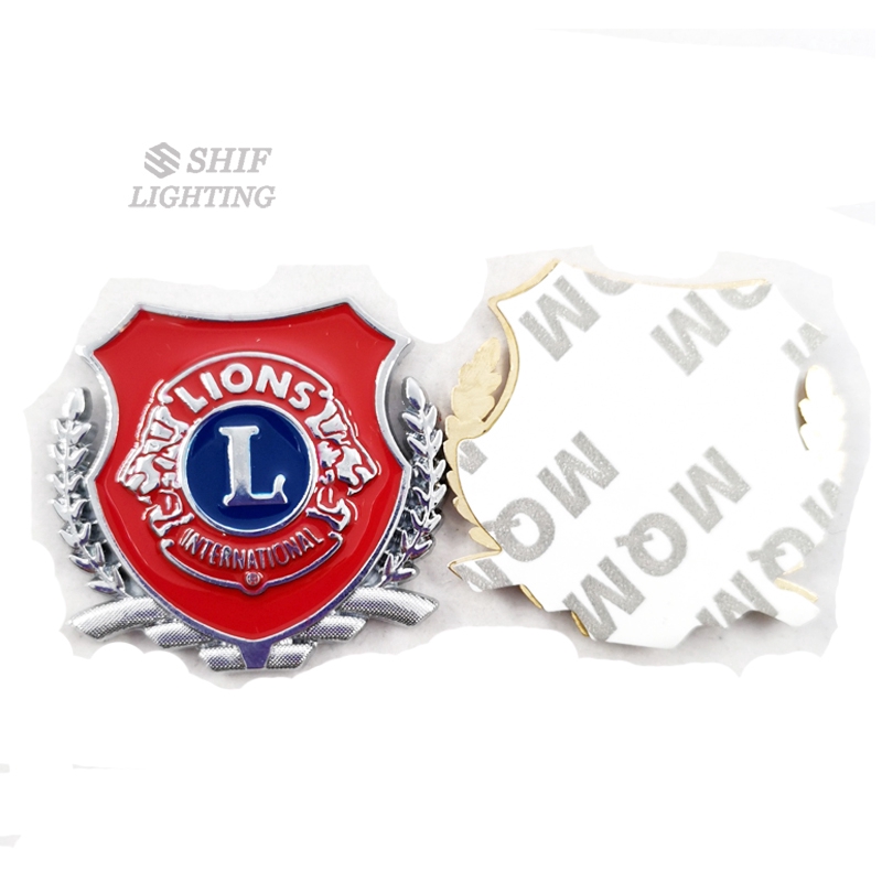 1pc Stiker Emblem Logo Singa Club Internasional Bahan Metal Untuk Dekorasi Mobil