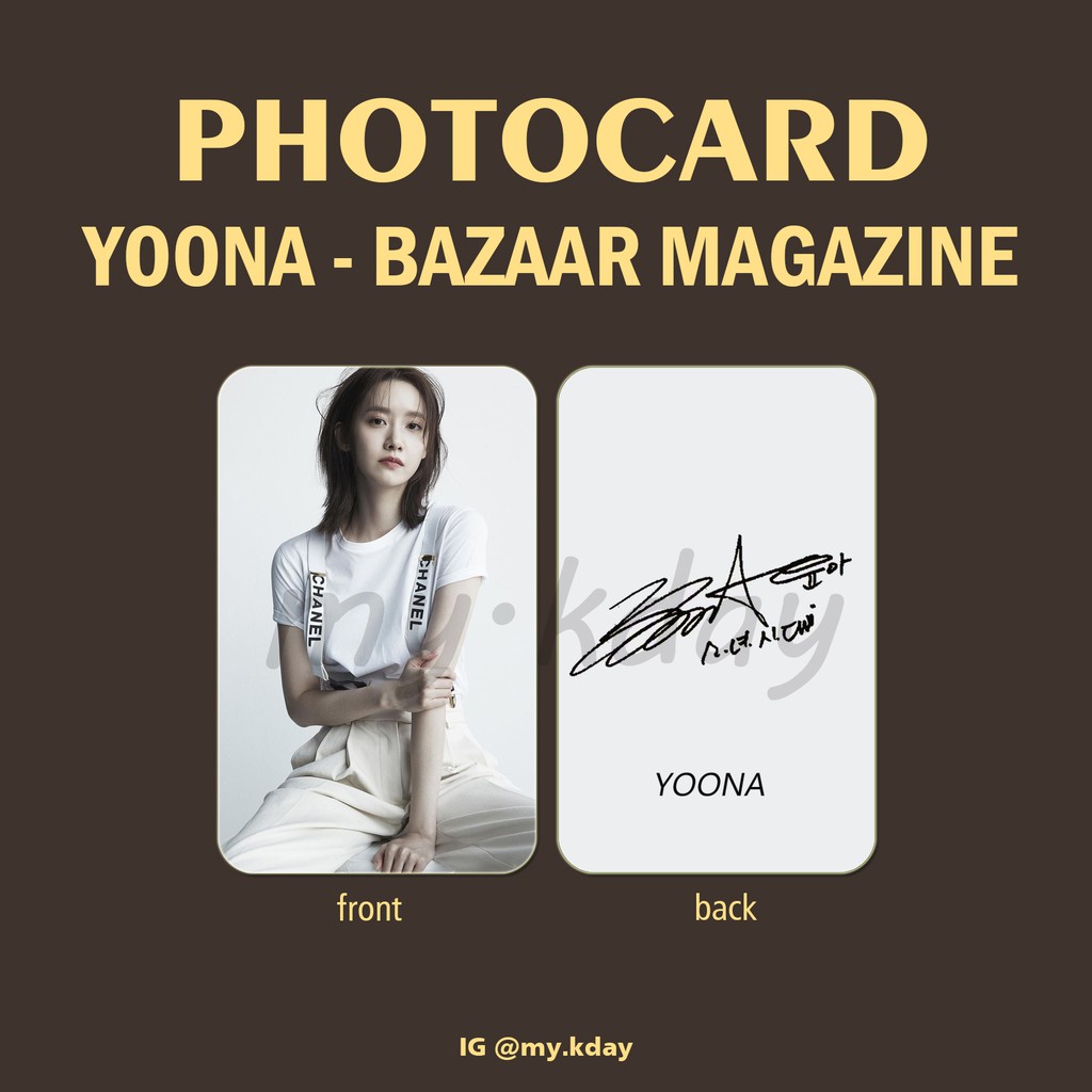 PC-0384, Unofficial Photocard Yoona Bazaar Magazine 2 sisi