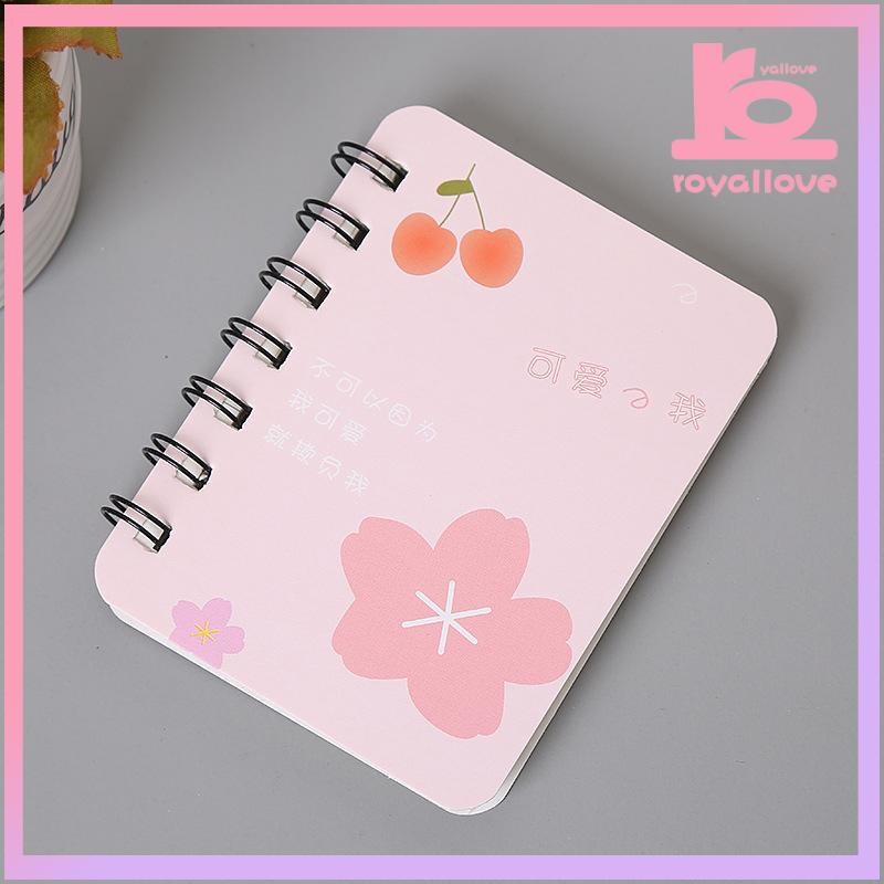 

COD✨A7 Rollover Coil Buku Mahasiswa Saku Buku Kecil Mini Notebook Diary Portable Office Notepad-love