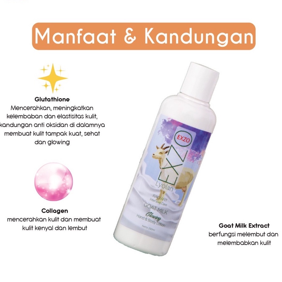 EXZO Lyolan Hand &amp; Body Lotion 250 ml | Goat Milk