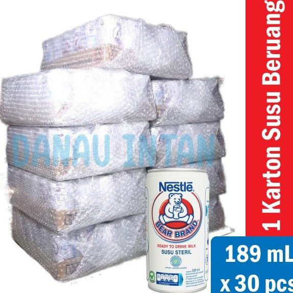 

[COD] 1 Karton/Dus (30 pcs) Susu Beruang Nestle Bear Brand 189mL GOJEK GRAB [COD]
