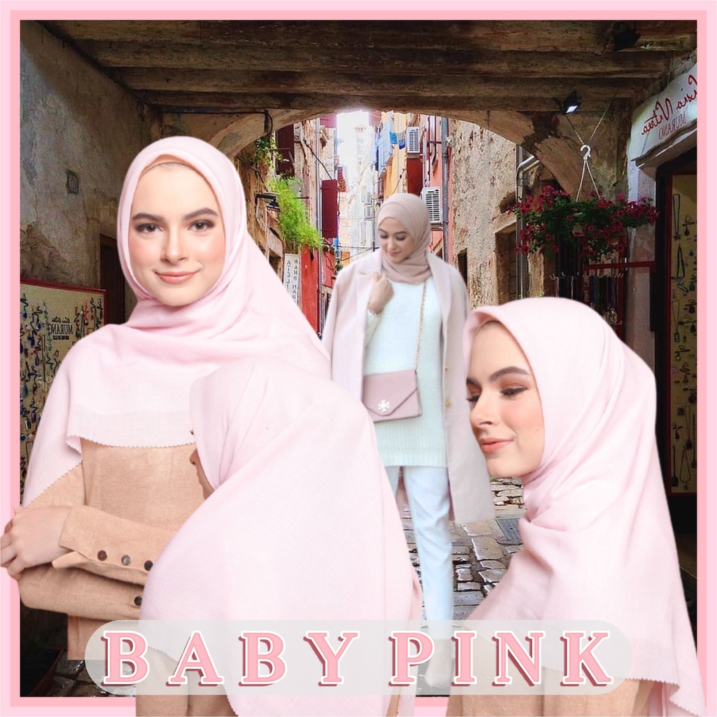 Bella Square/Jilbab Segi Empat/Kerudung Segi Empat/Hijab/polycottonmurah/PART1-BABY PINK