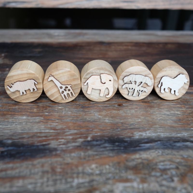 

Wooden Stamper Set - SAFARI