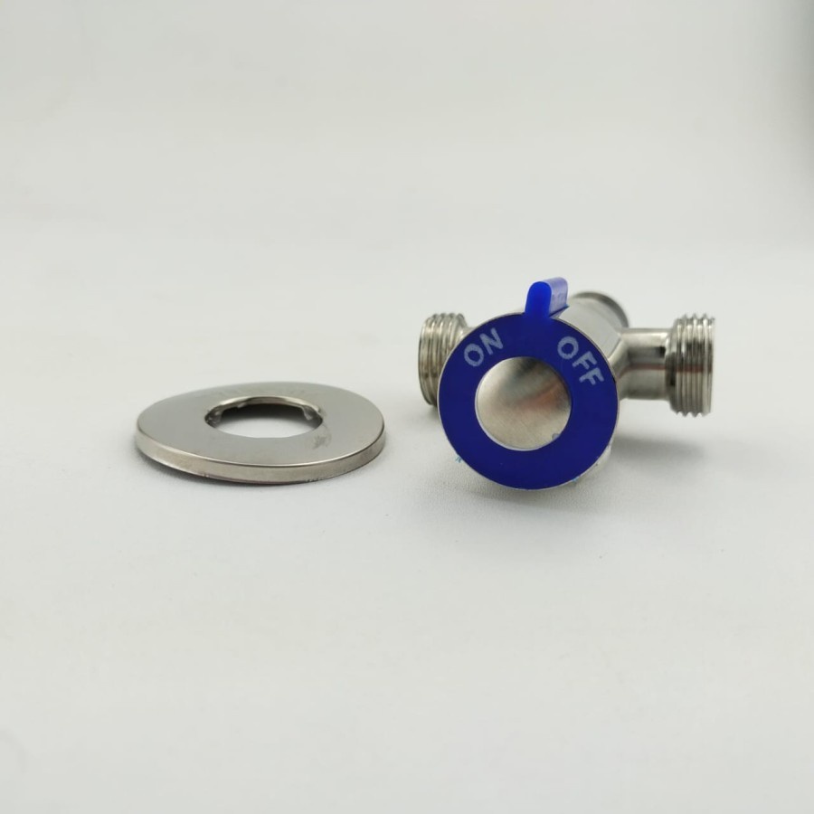 Kran Cabang T Double / Stop kran Double keran shower 1/2“ cabang tee double stainless 304 / Keran / Stop Keran Stainless