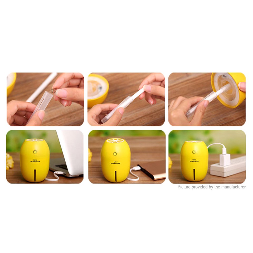 Lemon Humidifier USB LED Night Light Air Purifier