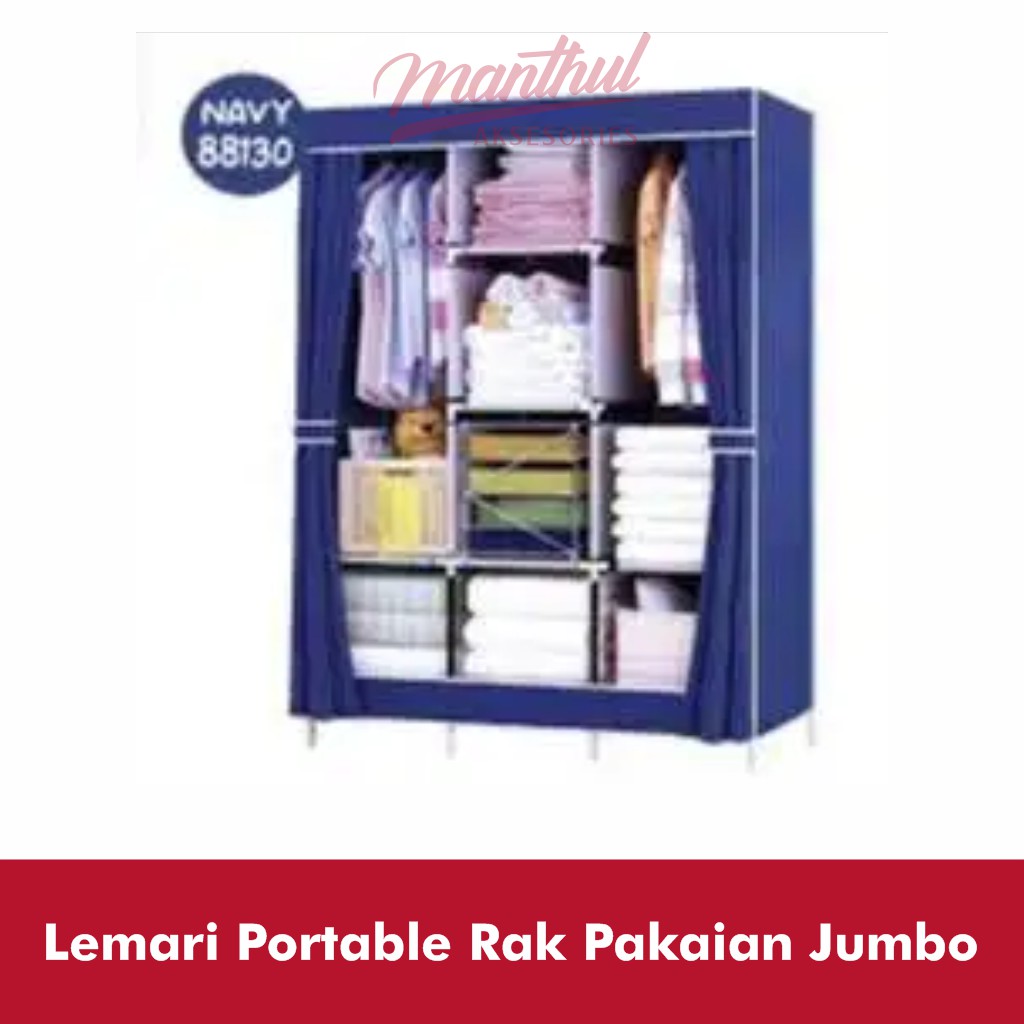 Lemari Portable Rak Pakaian Jumbo