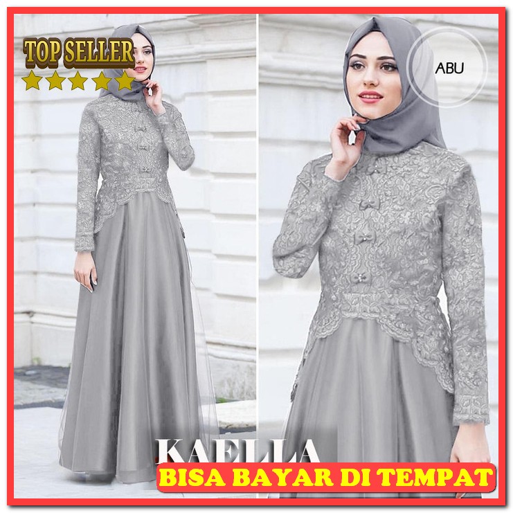 Baju Sar I-Baju Syari Terbaru-Syari Wanita Terbaru 2021-Baju Musl CG455  Pesta Brokat Terbaru Kaela