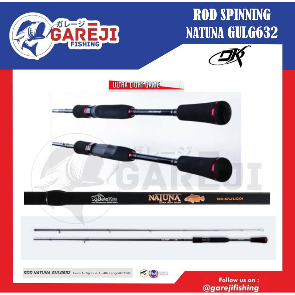 Rod Joran Pancing Duraking Natuna Ultra Light Game Rod GULG632 1-4lb