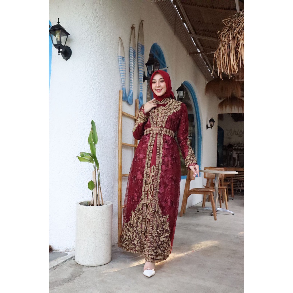 Belvania Dress Bran PELANGI JAYA | Gamis Rompi Bordir Premium | Sale!! Gamis Wisuda Remaja Terbaru 2021 | [COD] Bayar di Tempat | Seragam Pesta | Gamis Murah | Gamis Bordir Murah | FREE BELT | Gamis Pesta Kekinian