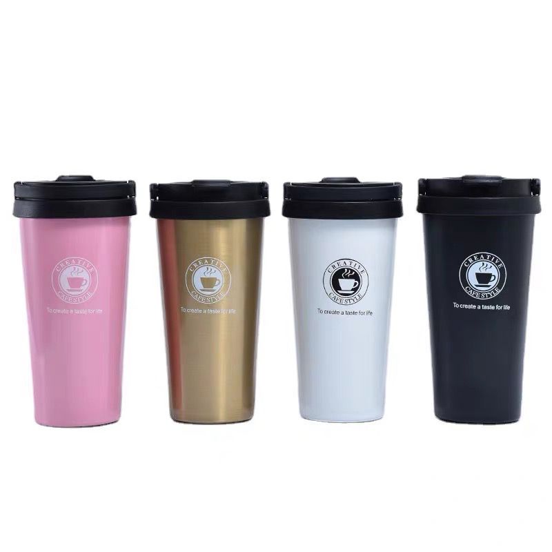 Tumbler  Termos Botol Minum Tahan Panas Untuk Kopi Dan Teh Botol Minum Anti Panas Free Stiker 3d (4pcs) Stainless Sus 304