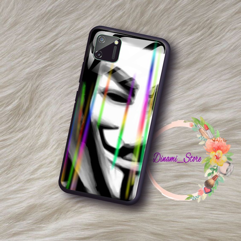 back case glass aurora Mask anonymous oppo samsung vivo xiaomi all type DST336
