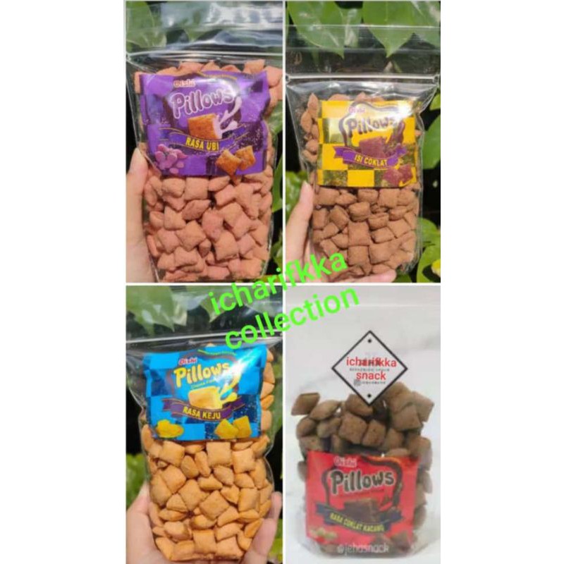 OISHI PILLOWS UBI COKLAT KEJU COKLATKACANG snack kiloan  