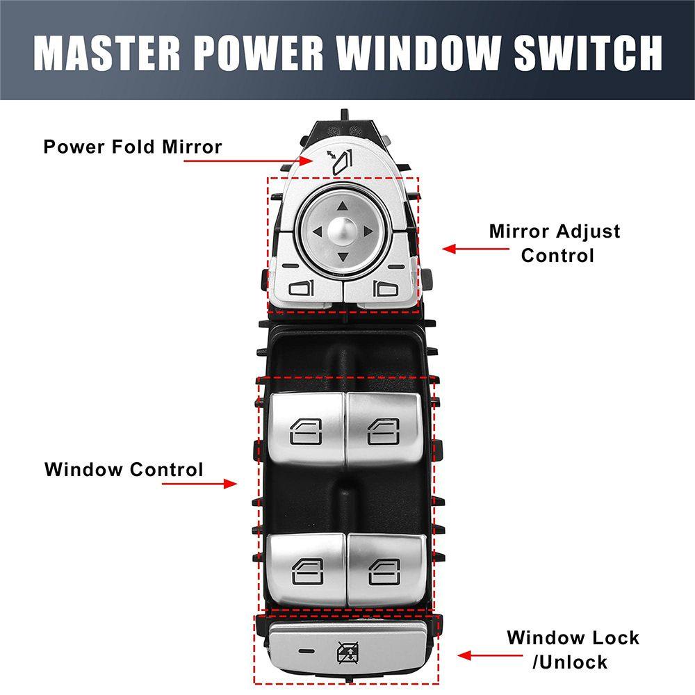 Populer Master Saklar Jendela Elektrik Modifikasi Untuk Benz C-Class Window Control Window Lifter 2059056811 A2059056811