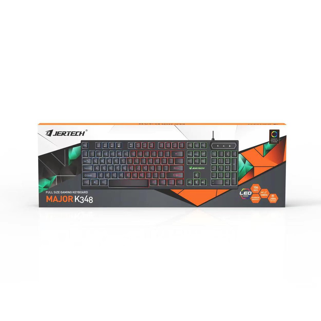 Keyboard Gaming LED Jertech K348 - Full Size Gaming Keyboard