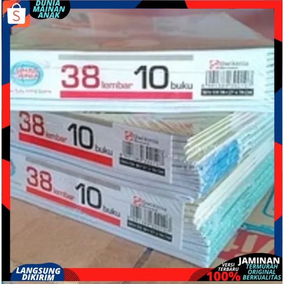 10 Buku Tulis Sidu isi 38 lEMBAR  SINAAR DUNIA 1 PACK ISI 10