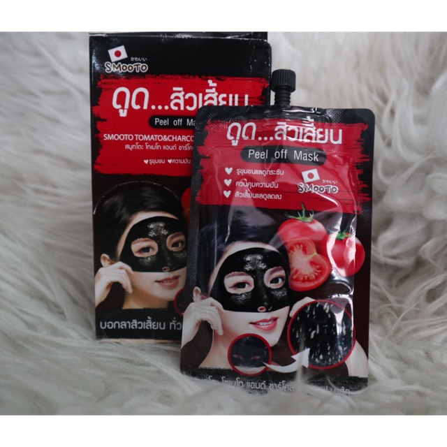 Smooto tomato &amp; charcoal peel off mask