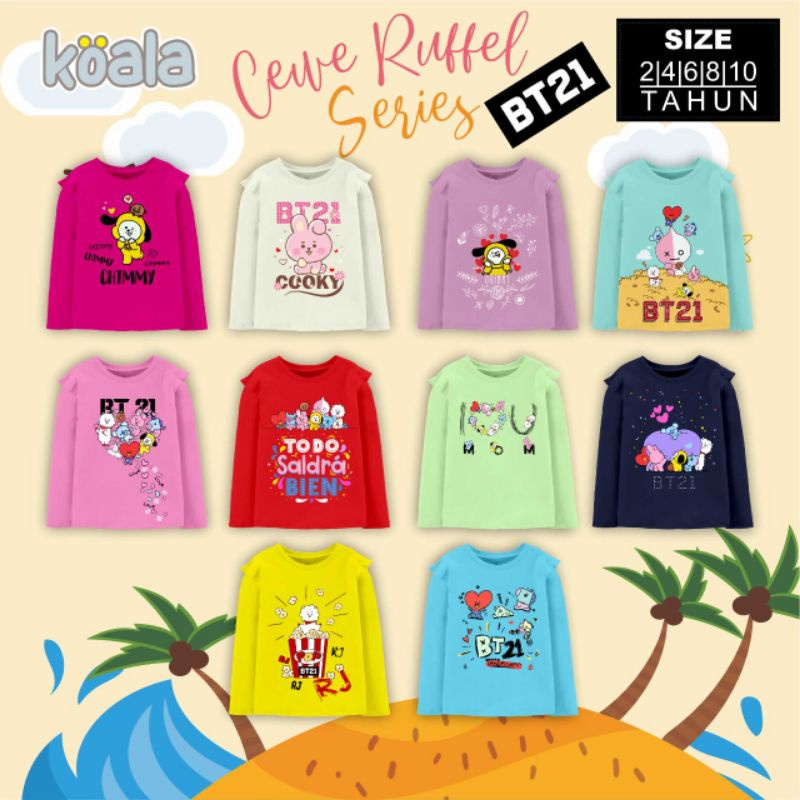 Kaos Anak Lengan Panjang Kooalaa BT21