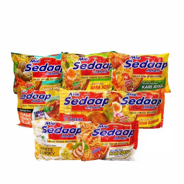 

Grosir. Mie Sedaap Kuah 75gr (Ayam Bawang, Bakso, Soto, Kari Spesial) Sedap