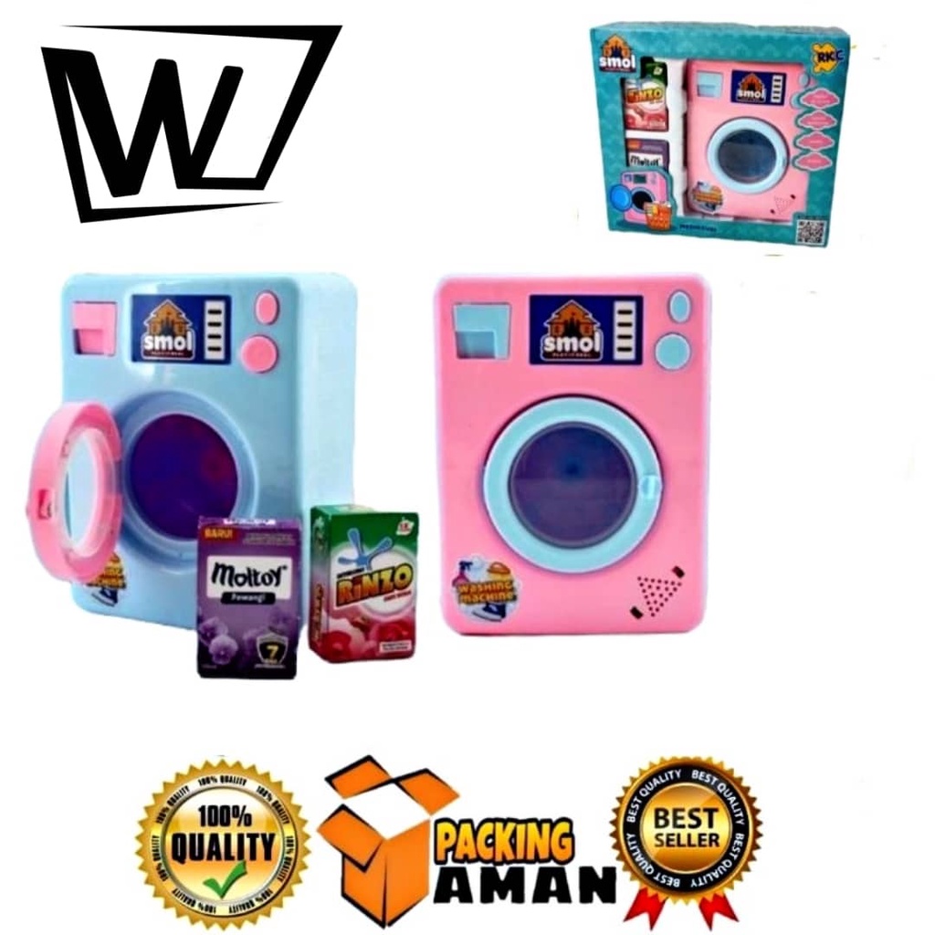 MAINAN MESIN CUCI WASHING MACHINE BERPUTAR BERSUARA LAMPURKC10028