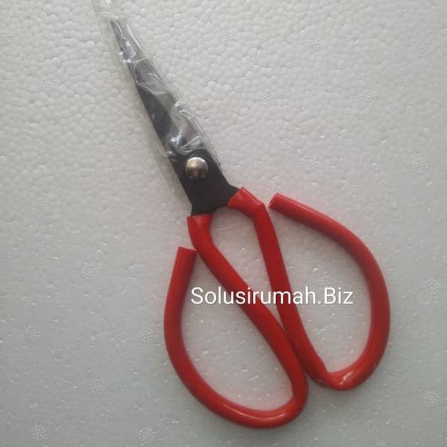 GUNTING KODOK GUNTING KULIT GUNTING SENG SERBAGUNA BAGUS 8 INCH MERAH