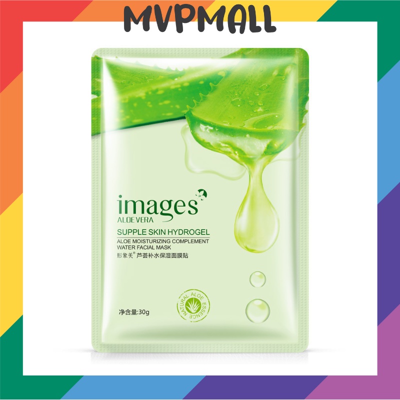 [BISA COD] IMAGES MASK SUPPLE SKIN HYDROGEL IMAGES ALOE VERA IMAGES SHEET MASK MASKER WAJAH LIDAH BUAYA